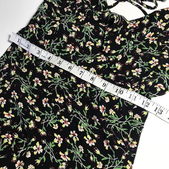 TOPSHOP Busy Garden Ruffle Cold Shoulder WrapDress - Picture 7 of 8